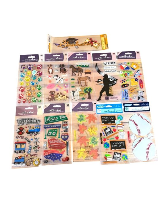 EK Sticko Other - EK Sticko Sticker Lot Animals Sports Travel Education Horses Dog Fall Graduation